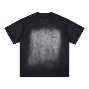 Square Patch Monkey Washed Drop Shoulder T-Shirt - 250 GSM
