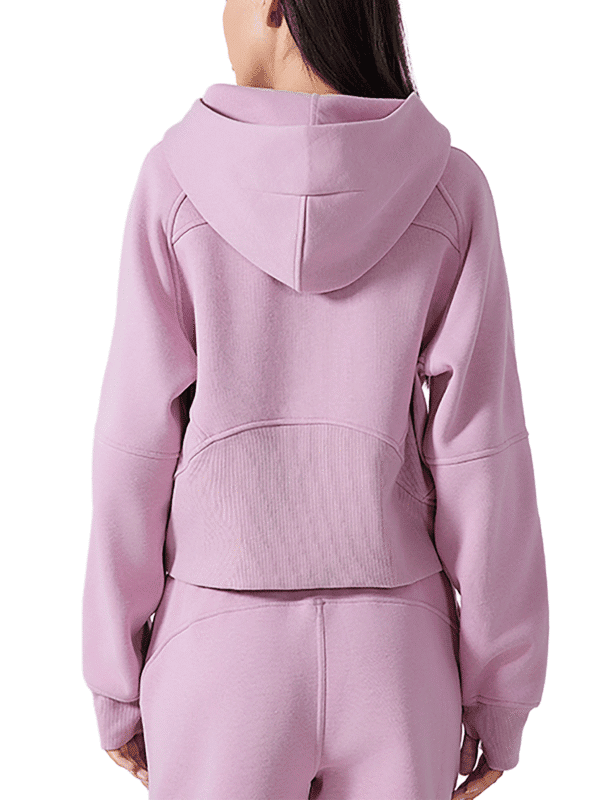 Cropped Half-Zip Hoodie - Image 4