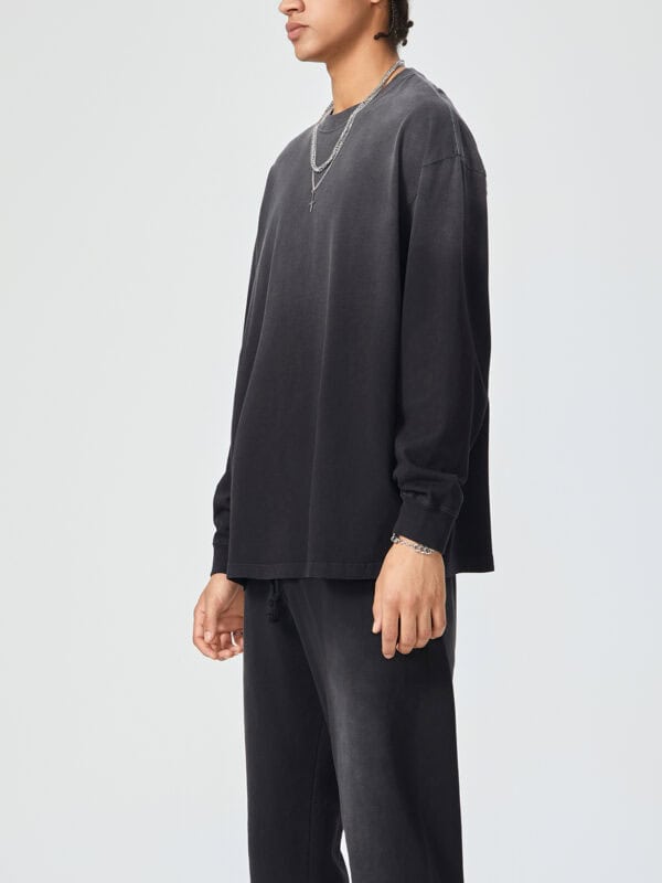 Gradient Vintage Washed Long Sleeve Tee - 270 GSM - Image 3